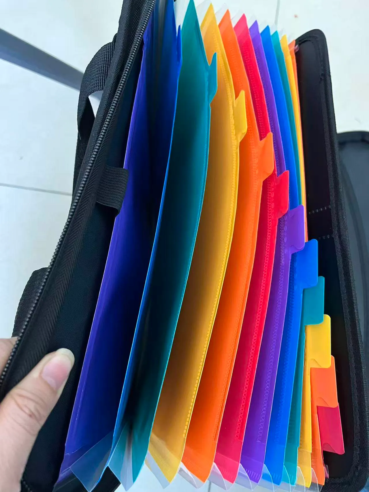 Fire-resistant document organizer folder for important papers passports cards and valuables