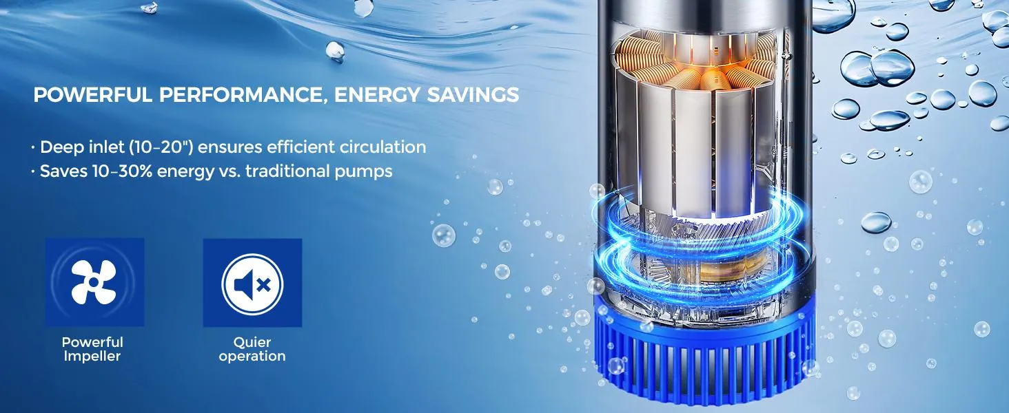 Floating pond fountain aerator creating water circulation and fountain display