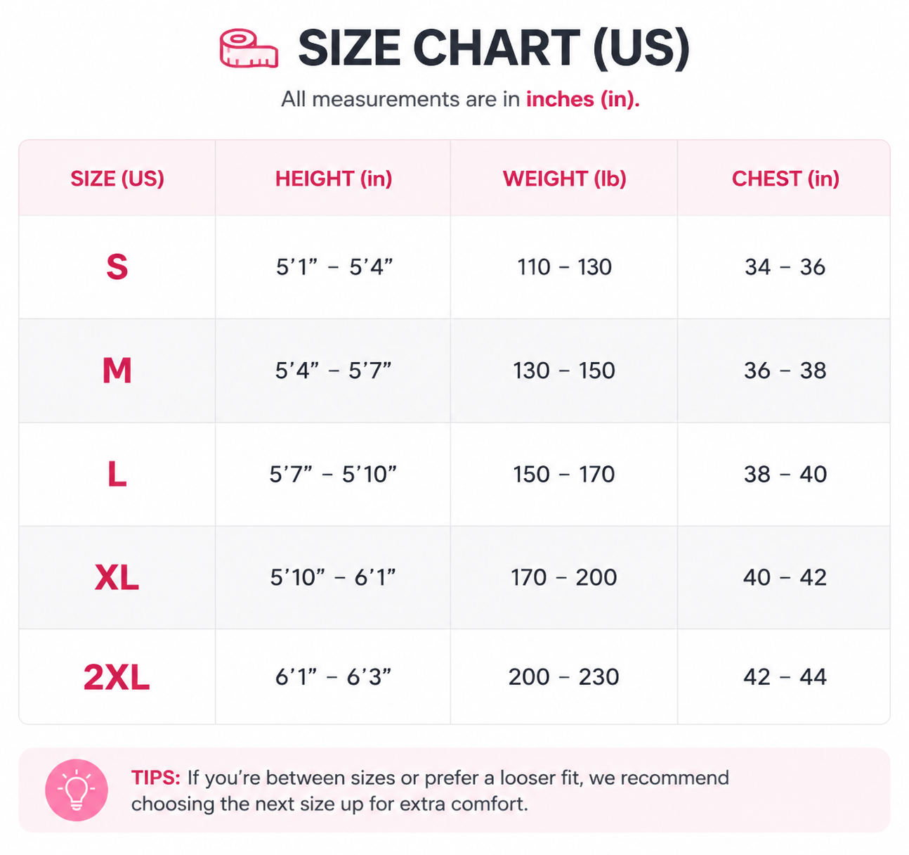 Plush cartoon jumpsuit size chart measurements guide
