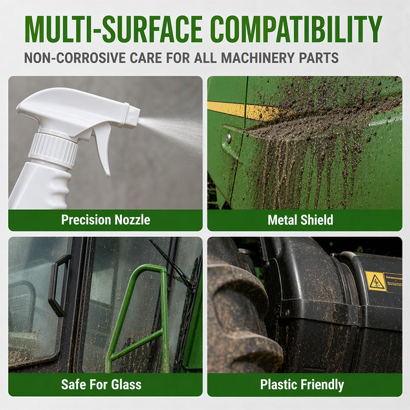 Harvester cleaner suitable for compatible metal plastic and glass surfaces