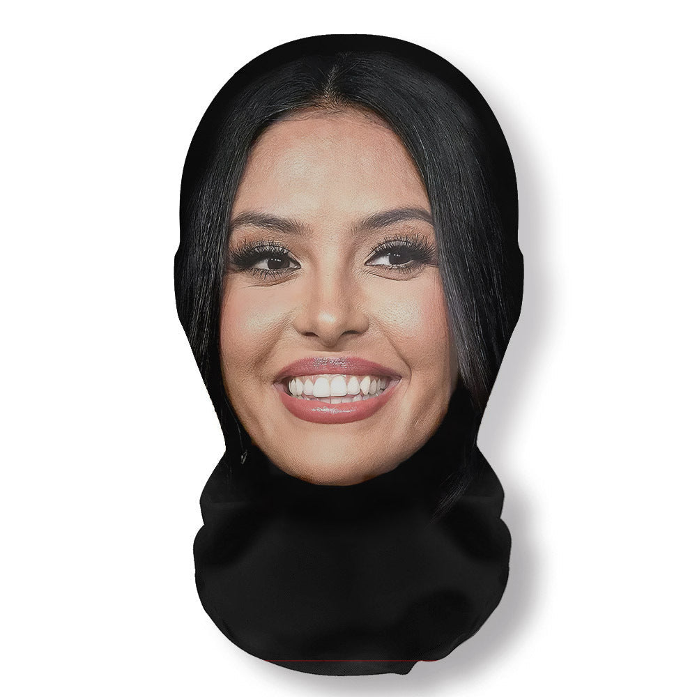 3D Mask Realistic Mask Role Playing Prop Fun Black Mesh Headset Halloween Funny