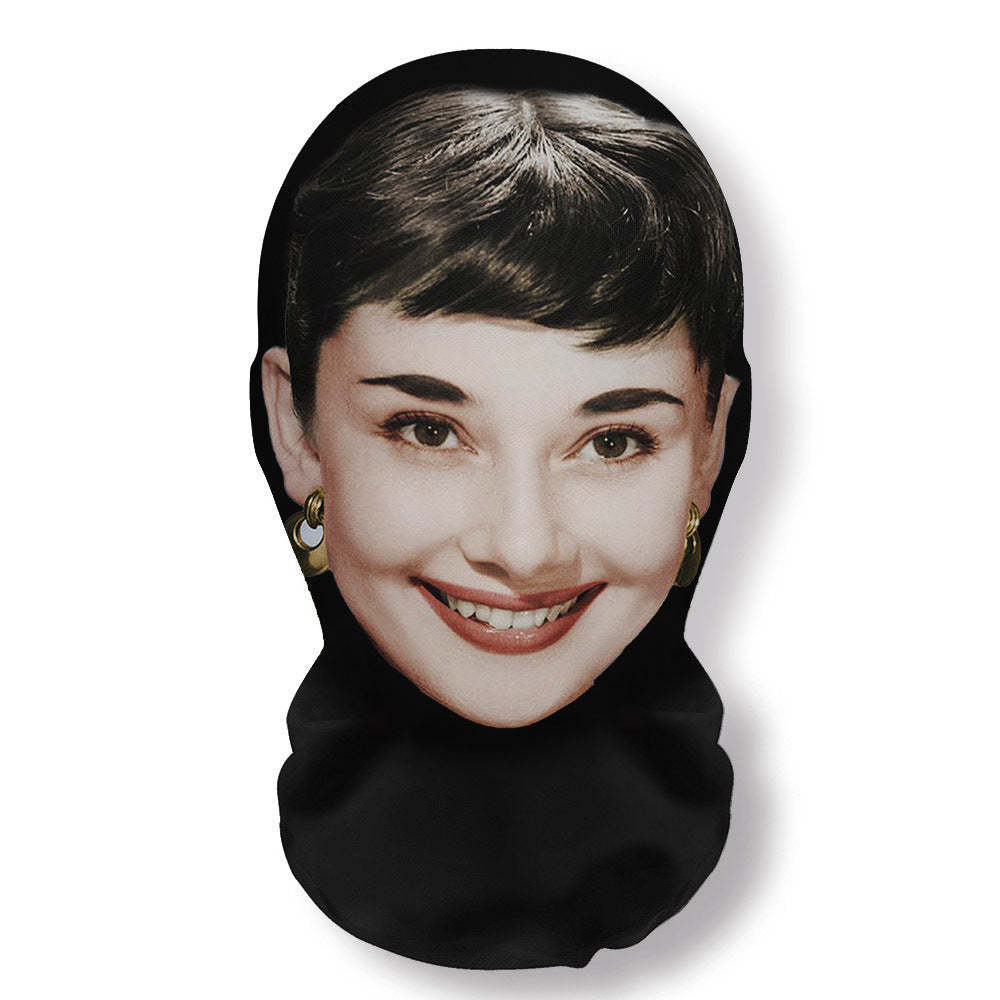 3D Mask Realistic Mask Role Playing Prop Fun Black Mesh Headset Halloween Funny