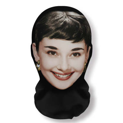 3D Mask Realistic Mask Role Playing Prop Fun Black Mesh Headset Halloween Funny