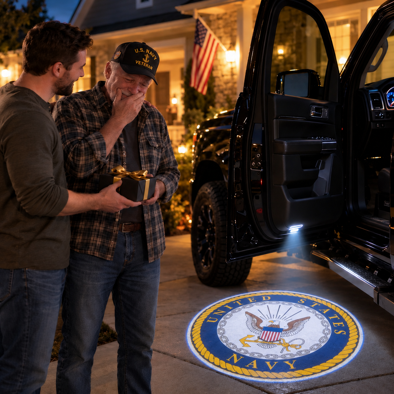 Veteran Military Gift Car Welcome Light