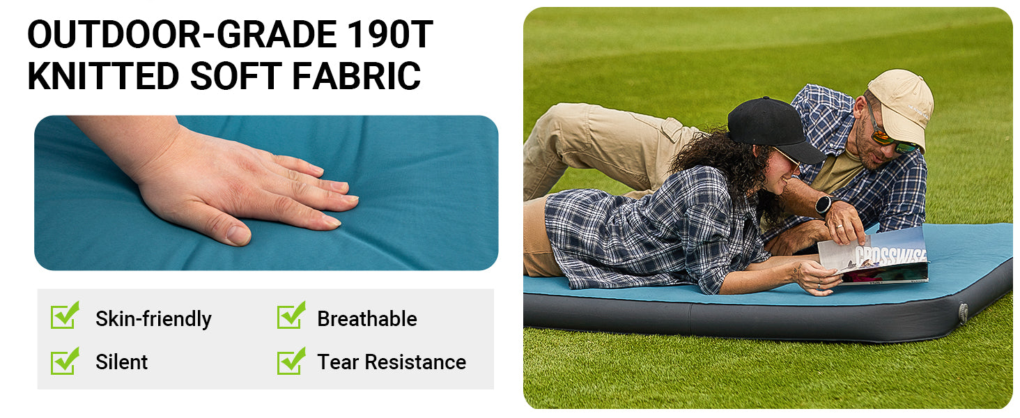 FUNDANGO Self Inflating Sleeping Pad Memory Foam Camping Mattress