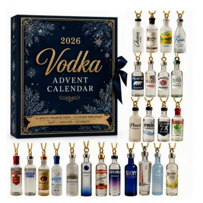2026 Champagne Advent Calendar – 24-Day Christmas Countdown Gift - 2D Flat Acrylic