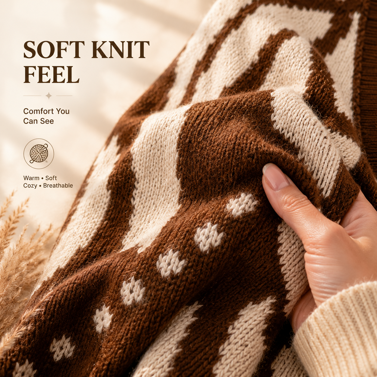 Butterfly wing knit pattern and spot accents texture close up