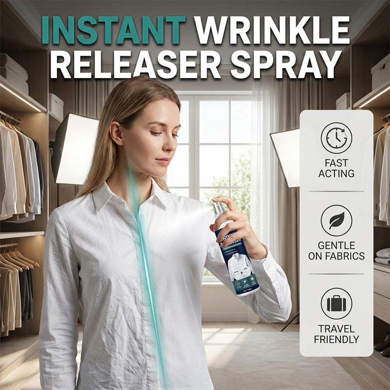 Instant wrinkle releaser spray for clothes and garments