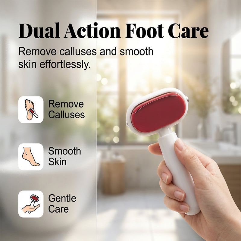 Double sided foot file for rough dry heel care