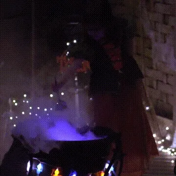 Colorful fog effect for Halloween and holiday decorations