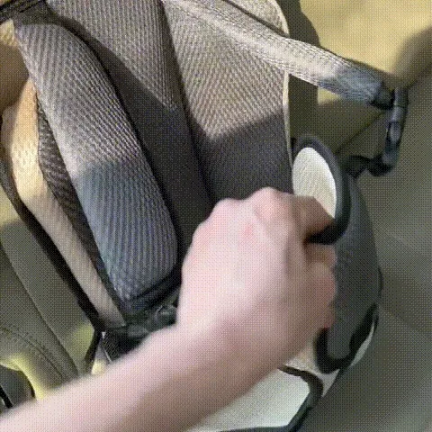 Compact foldable child chair harness seat easy to keep in car or travel bag