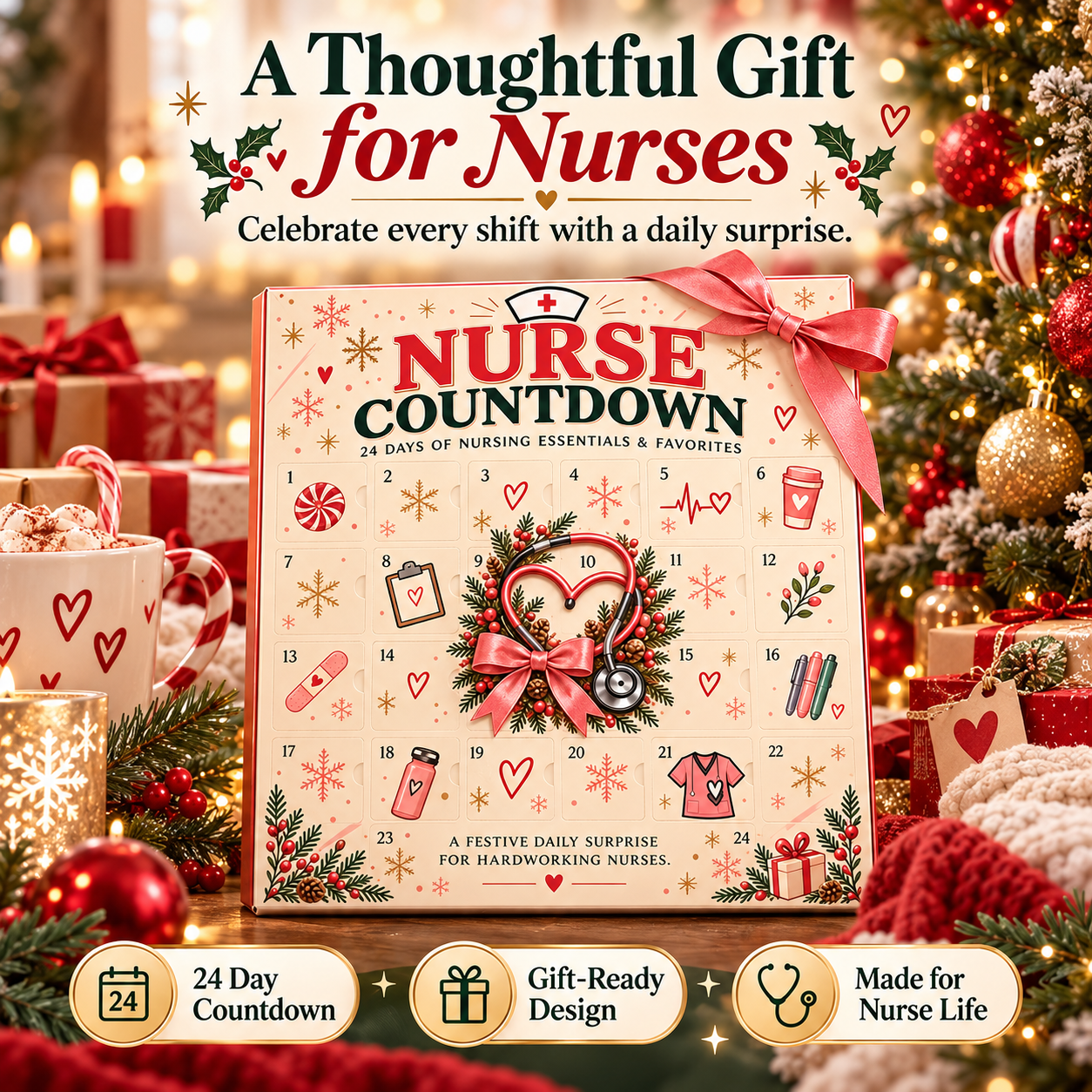 Thoughtful Christmas gift countdown created for nurses