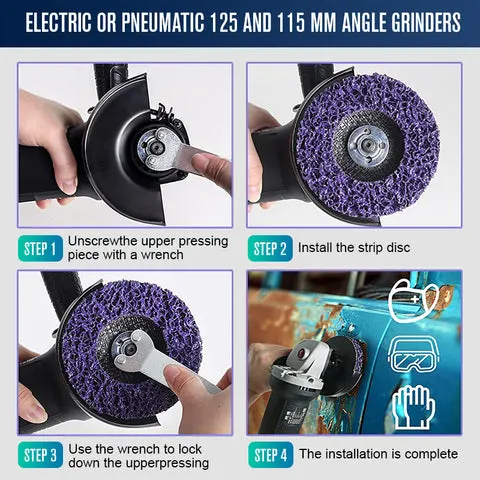 Using method for diamond polishing disc on angle grinder