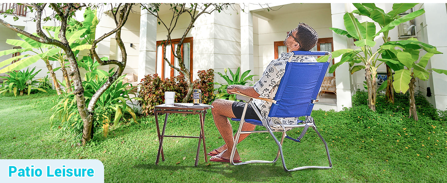 WEJOY Premium High Back Beach Chair Aluminum Camping Chair