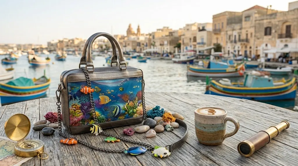 Aquarium inspired handbag gift idea