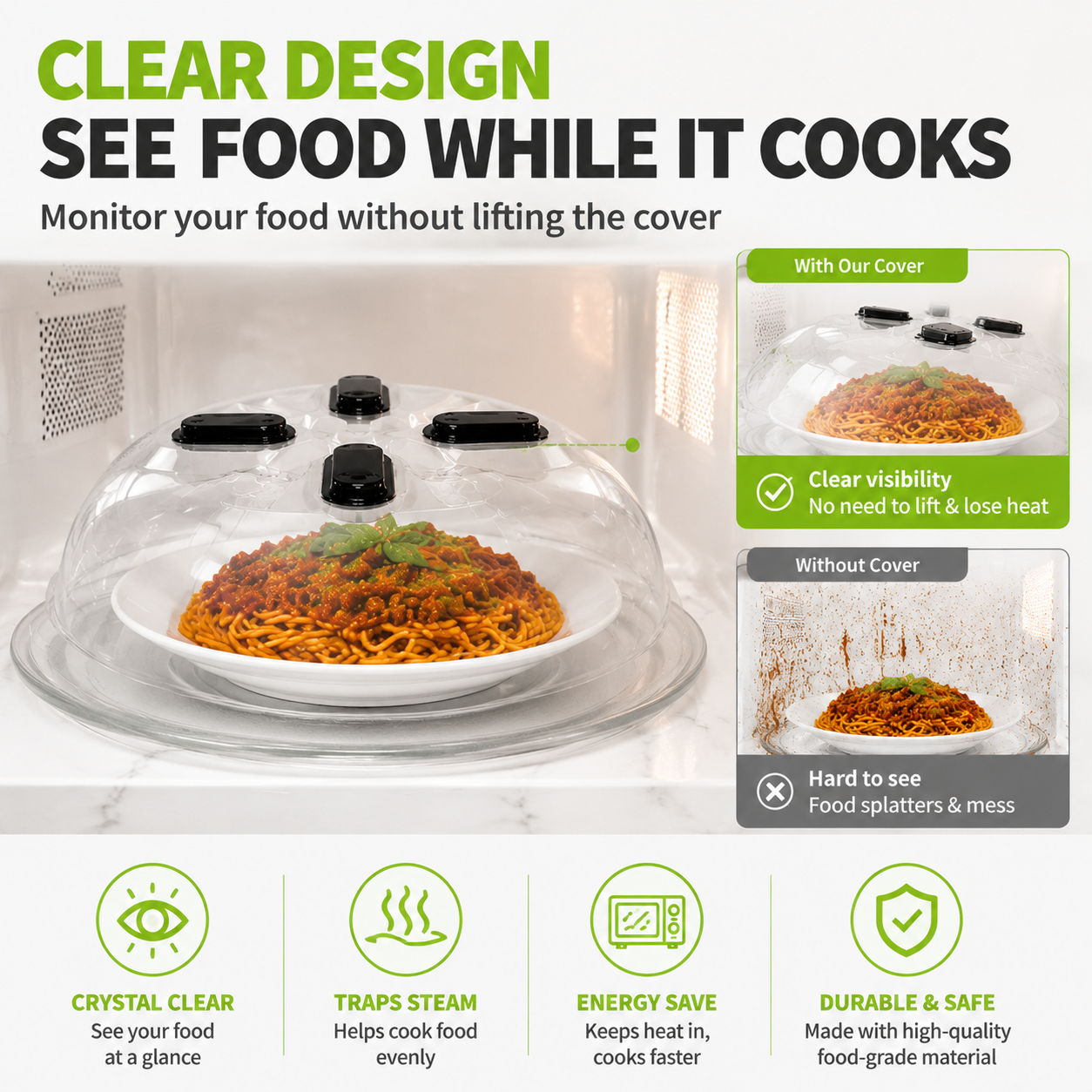 Magnetic Microwave Cover Storage