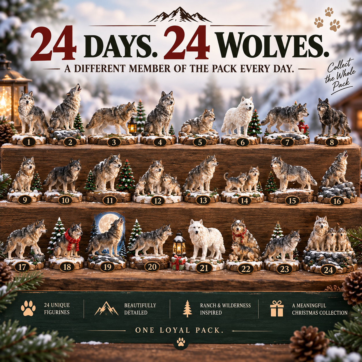 The Loyal Pack 24 Day Wolf Advent Calendar