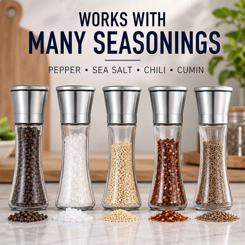 Various whole spices suitable for ceramic grinder