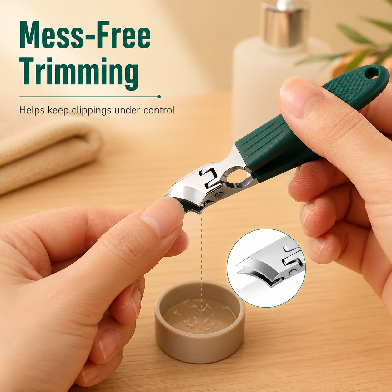 Comfortable non slip grip nail clipper