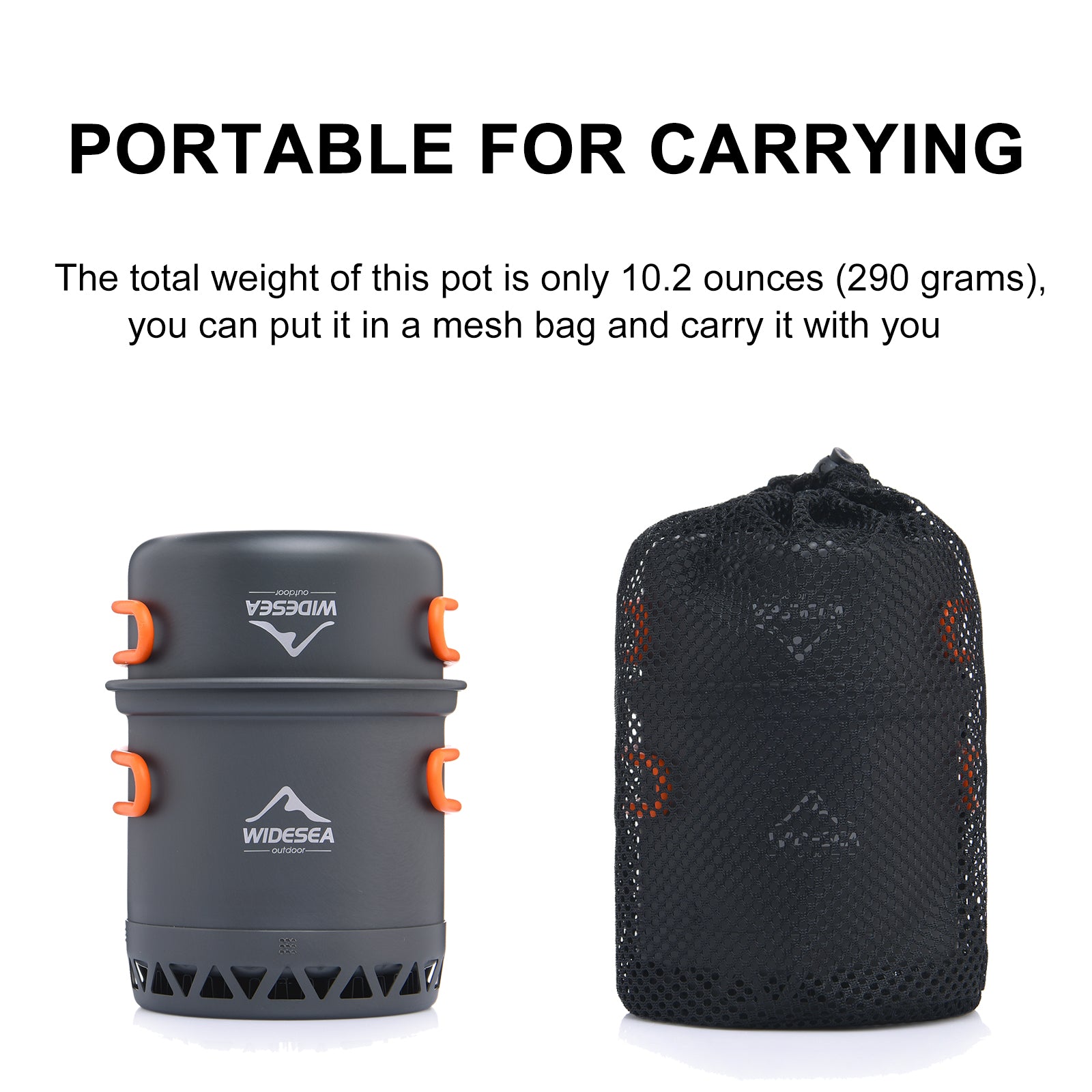 Camping Aluminum  Pot 1 Person with Heat Exchanger