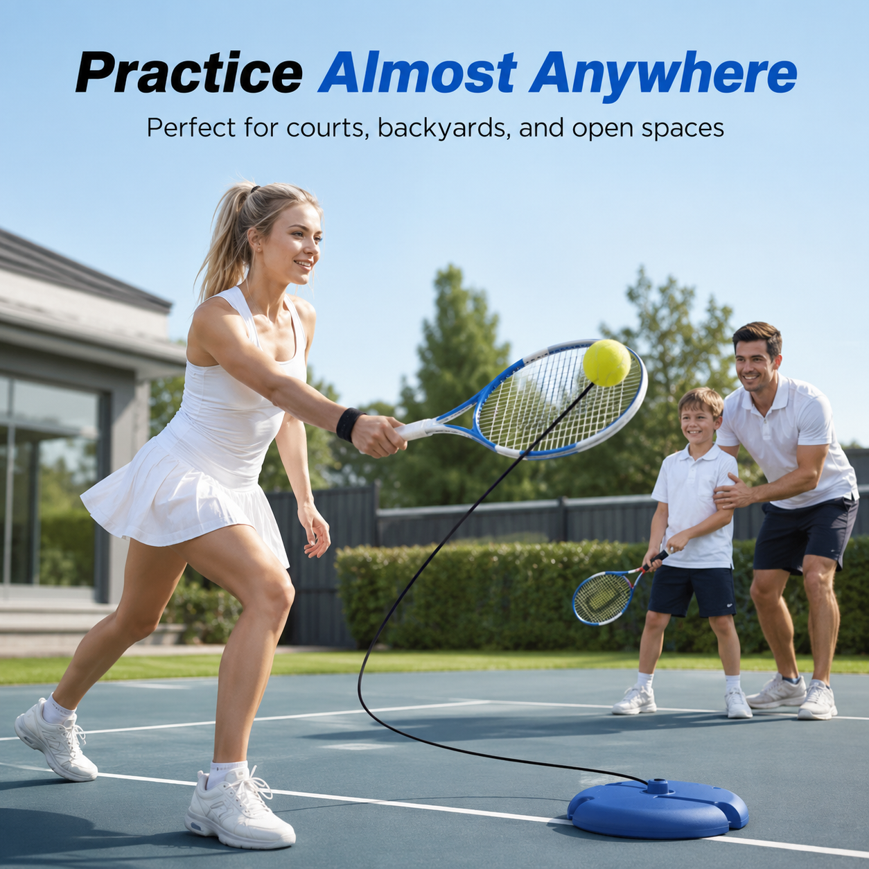 Tennis trainer baseboard size measurements chart 20.5x20x5cm
