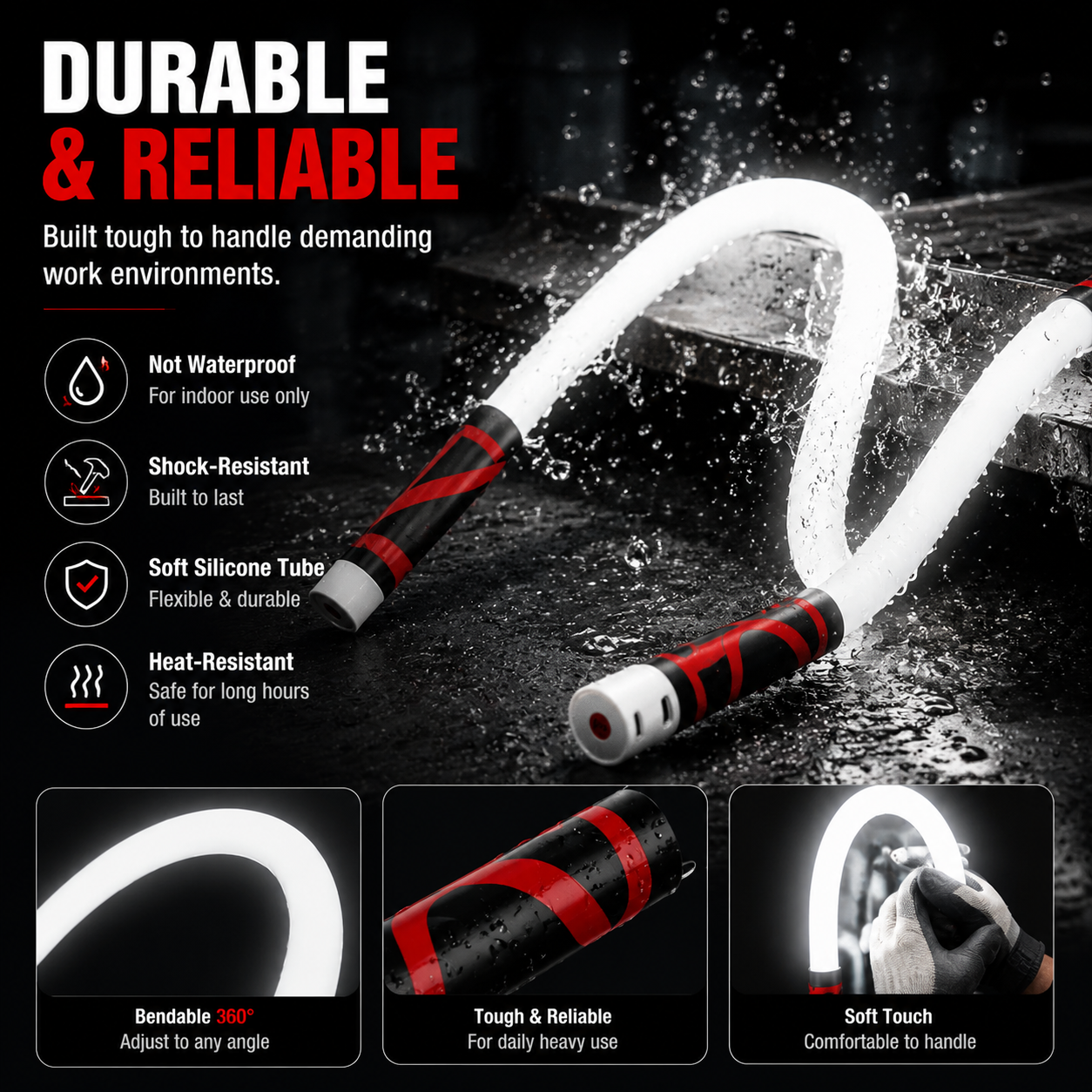 Portable flexible LED work light