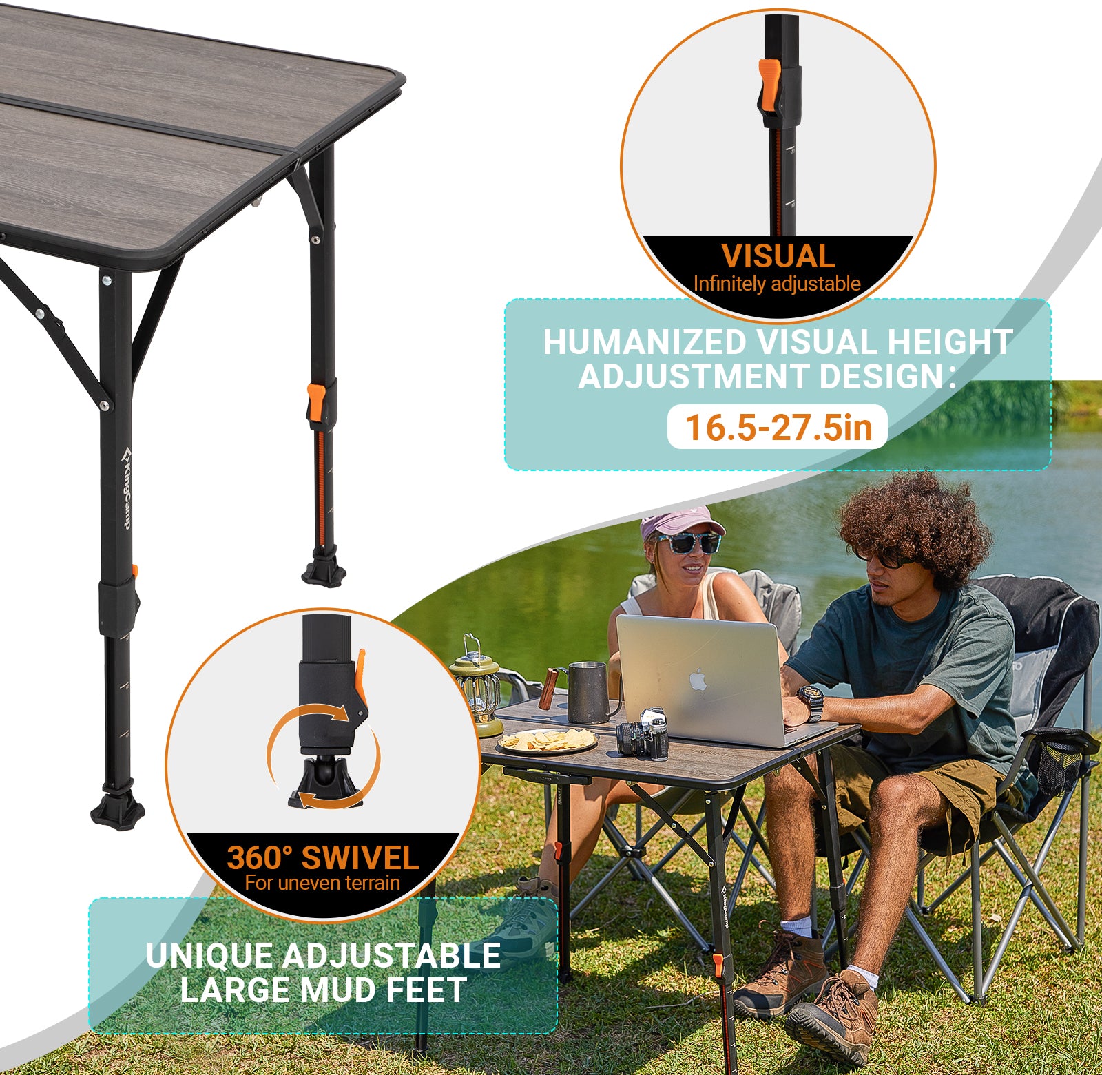 KingCamp GRANITE Folding Fiberglass Table