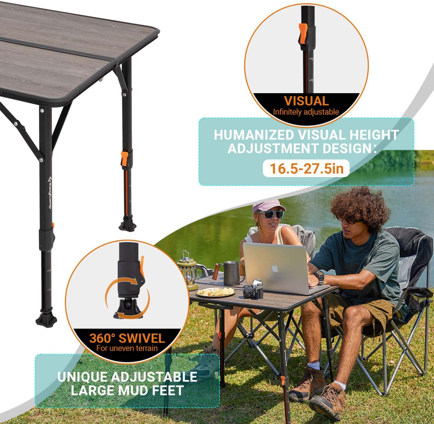 KingCamp GRANITE Folding Fiberglass Table