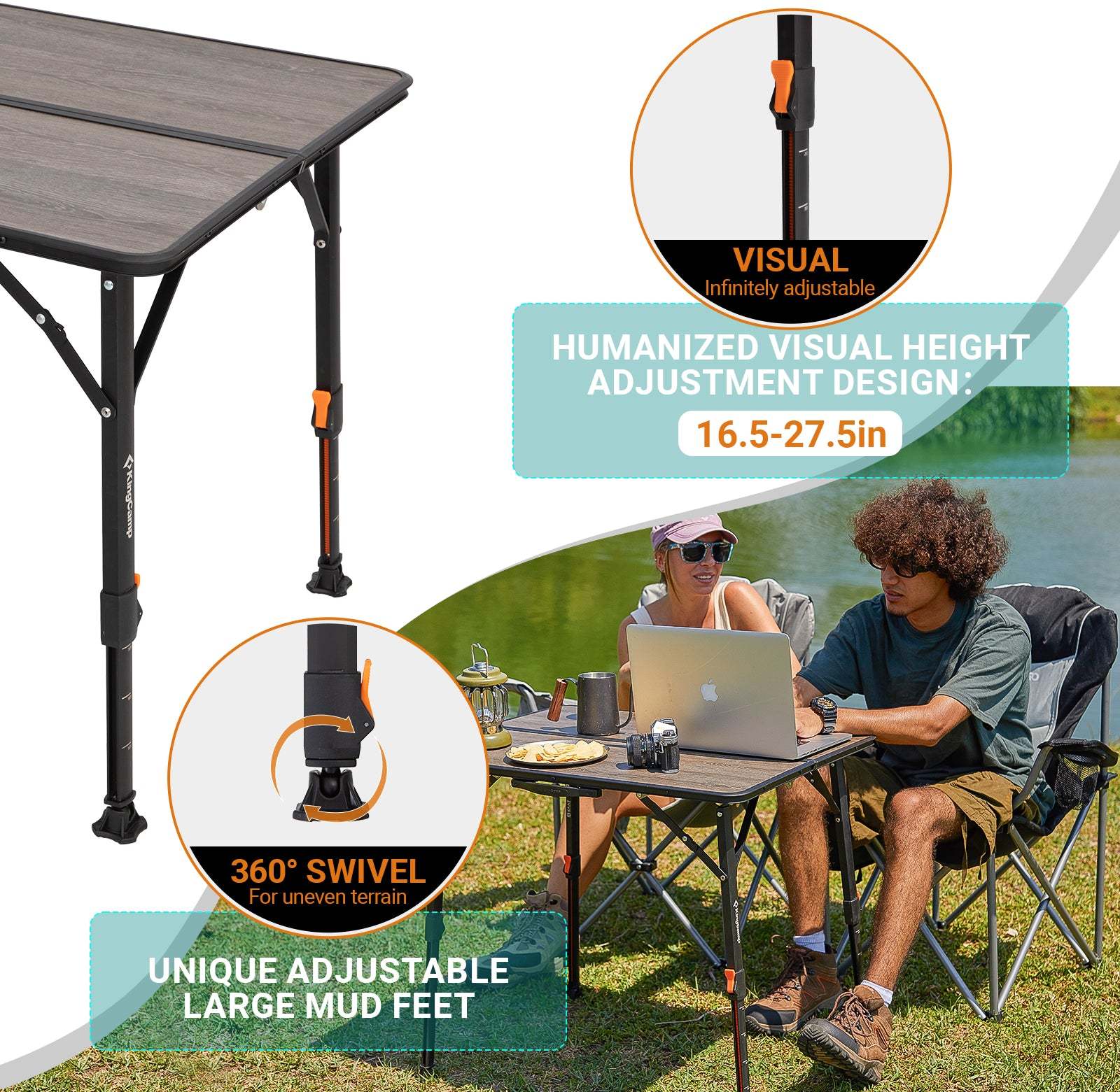 KingCamp GRANITE Folding Fiberglass Table