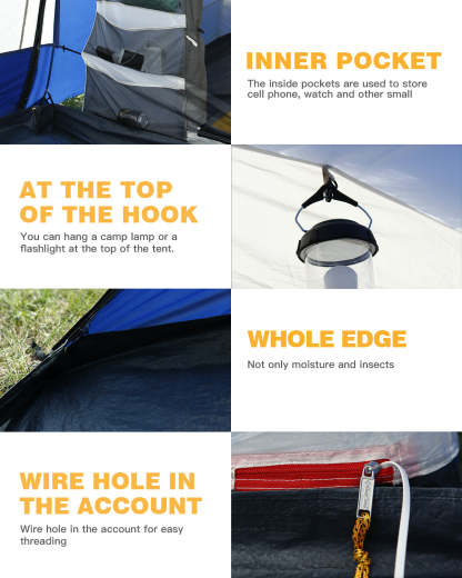 KingCamp Camping Square 3 Season SUV Tent with Screen Room