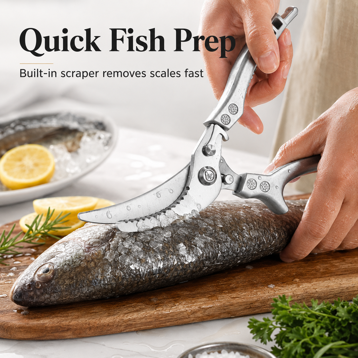 Multipurpose kitchen shears final product display