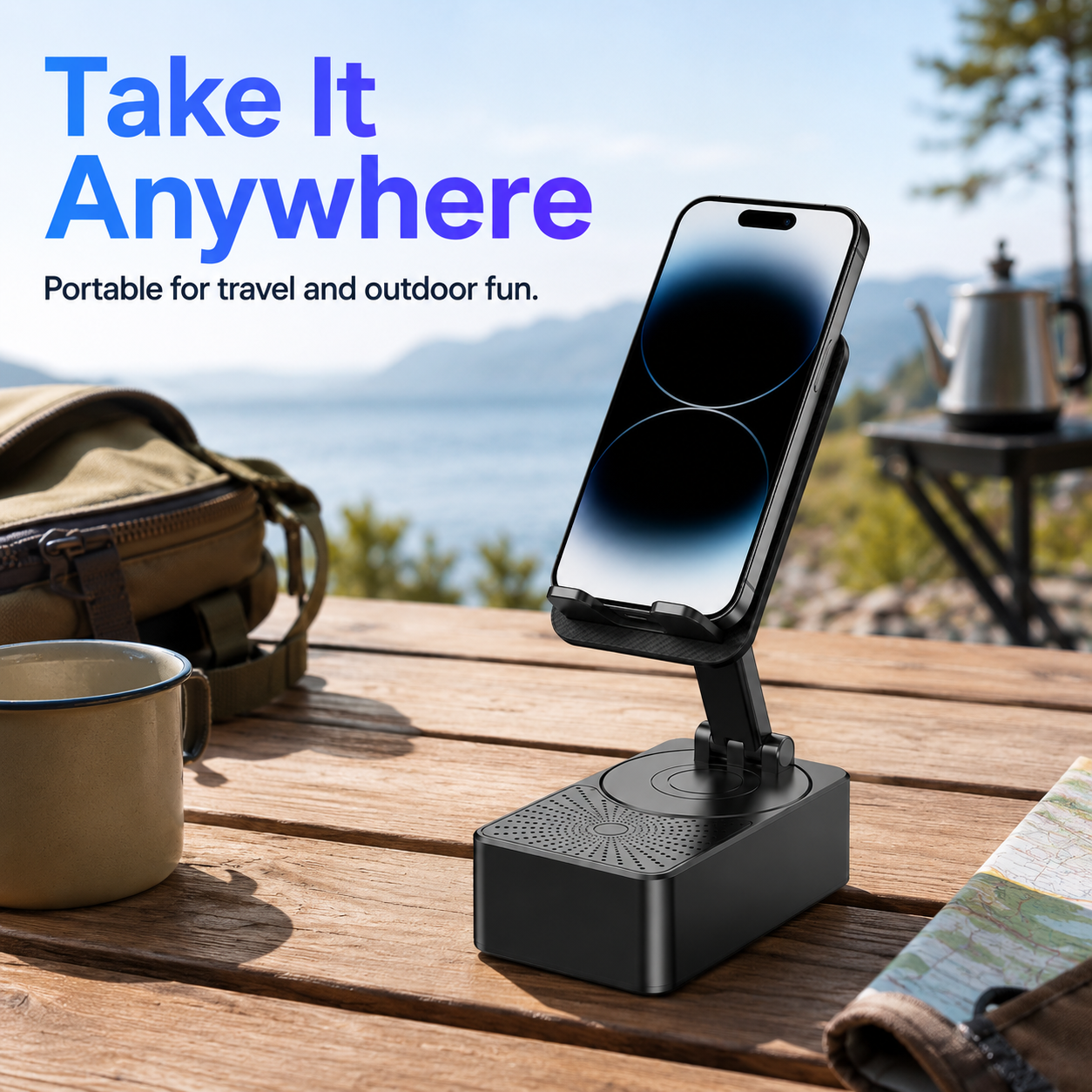 stable phone holder speaker stand