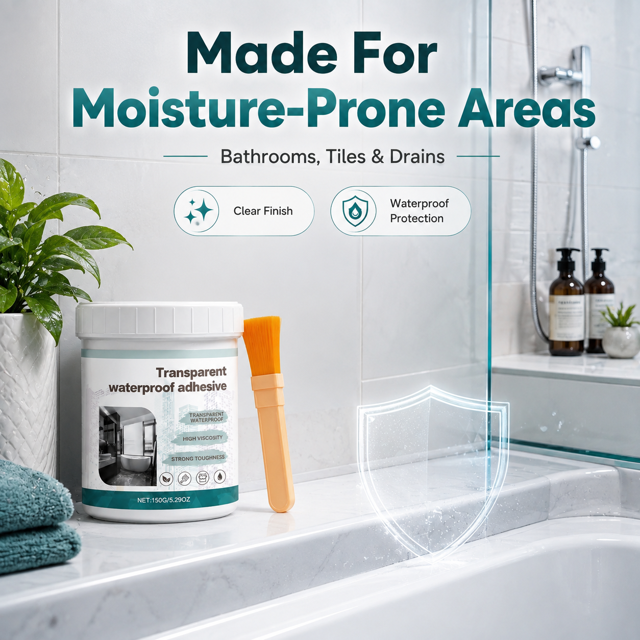 Waterproof coating adhering to various building materials