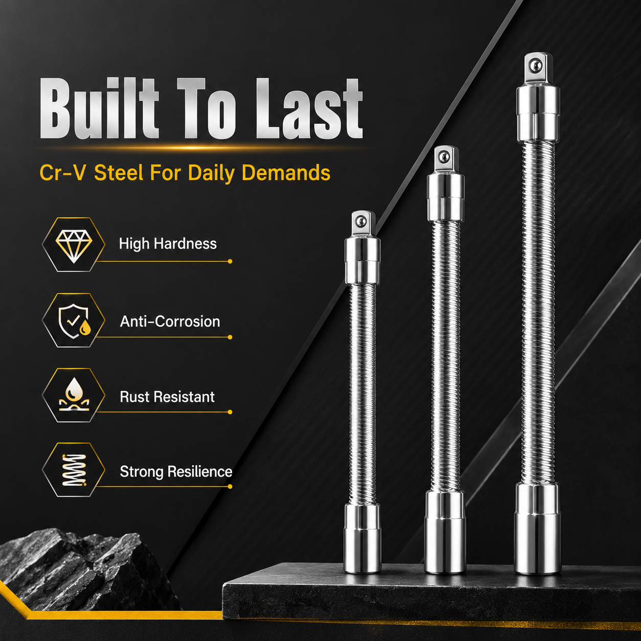 Flexible extension set for automotive repair