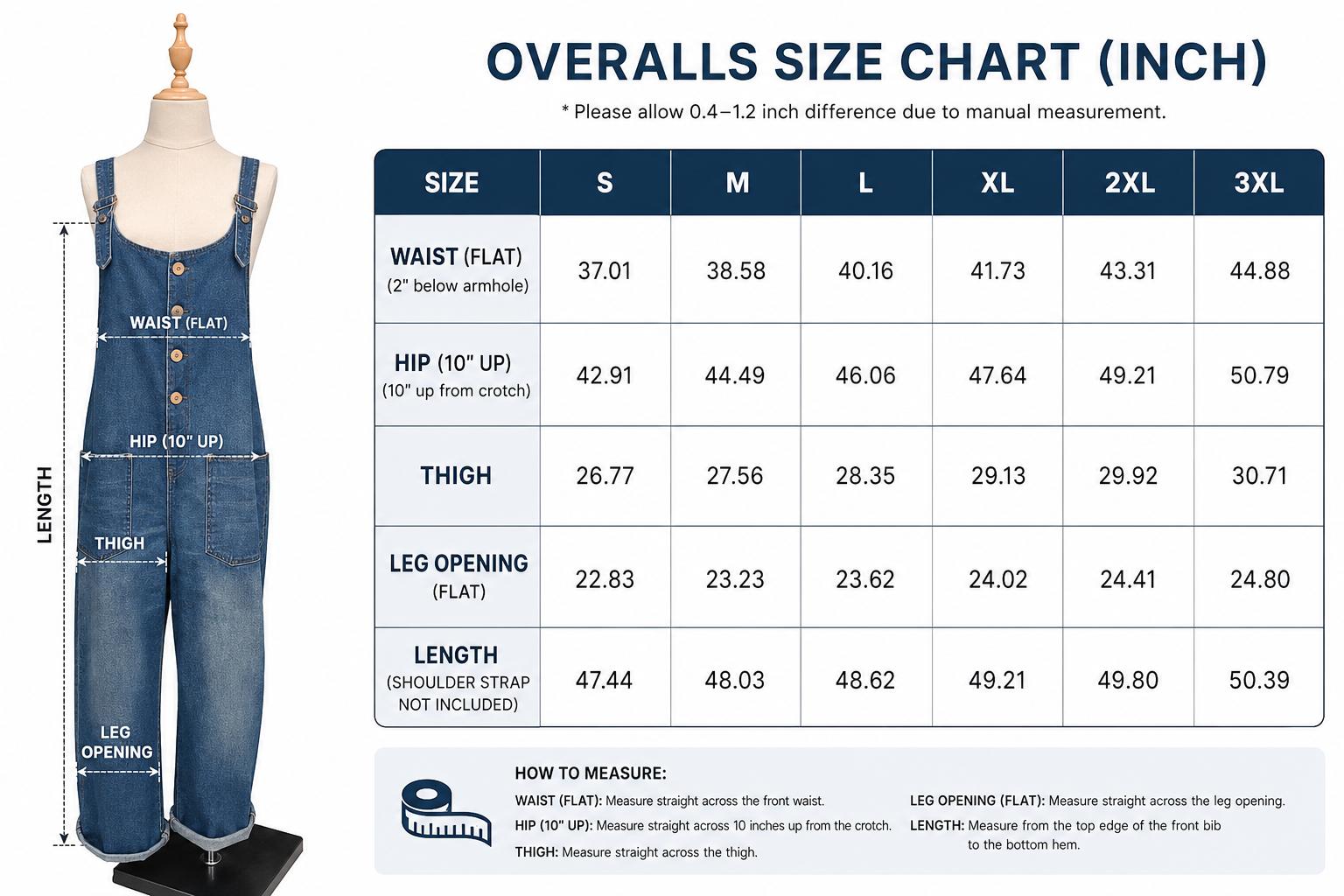Women's Relaxed Denim Overalls