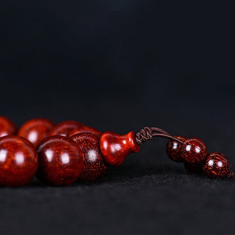 Tibetan Small Leaf Red Sandalwood Balance Bracelet 