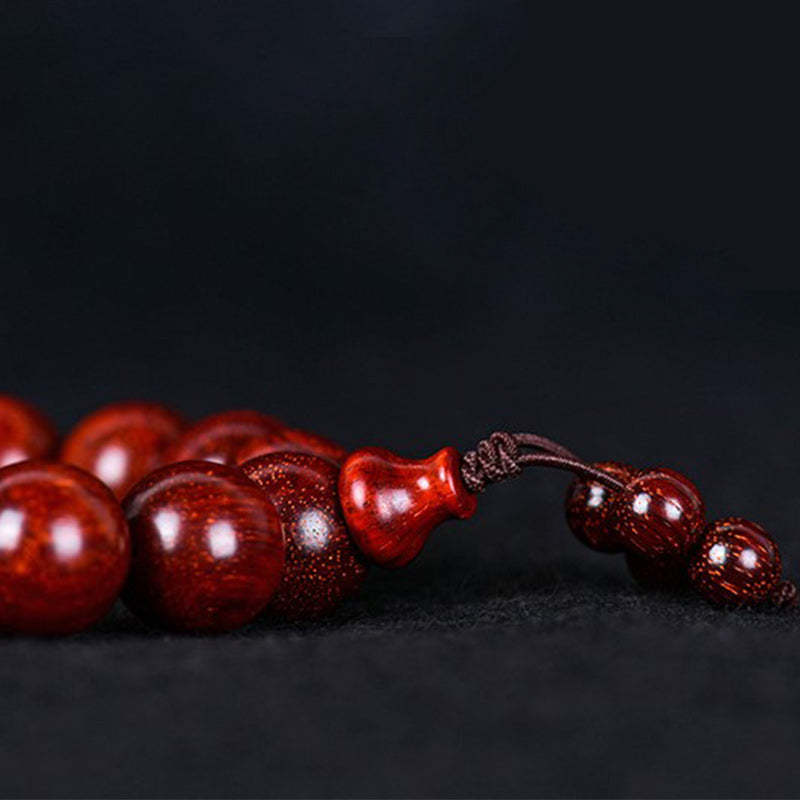Tibetan Small Leaf Red Sandalwood Balance Bracelet 