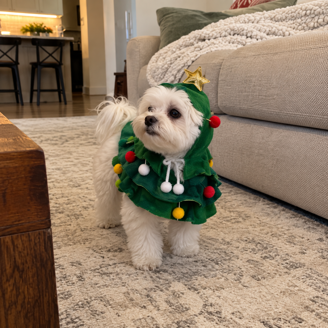 Small Dog Christmas Tree Costume