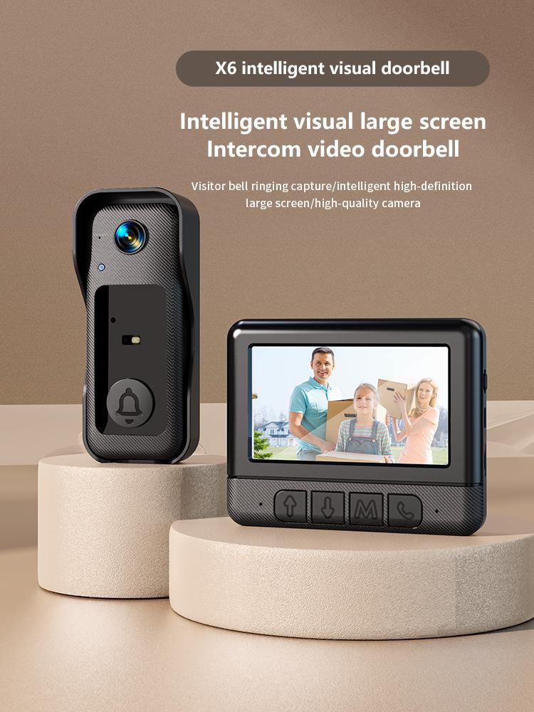 Wireless Video Doorbell Camera with Screen, No WiFi or App Needed, Night Vision, Two-Way Audio,  Battery Powered, Easy Installation, No Subscription, tiktokshopbacktoschool