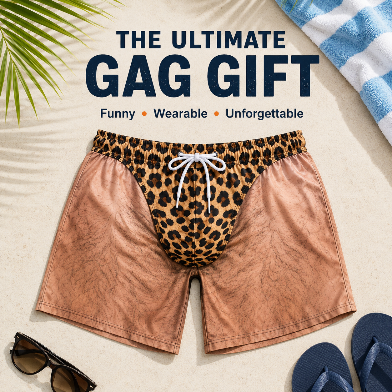 Novelty prank swim trunks party favorite for vacations pool parties and gag gifts