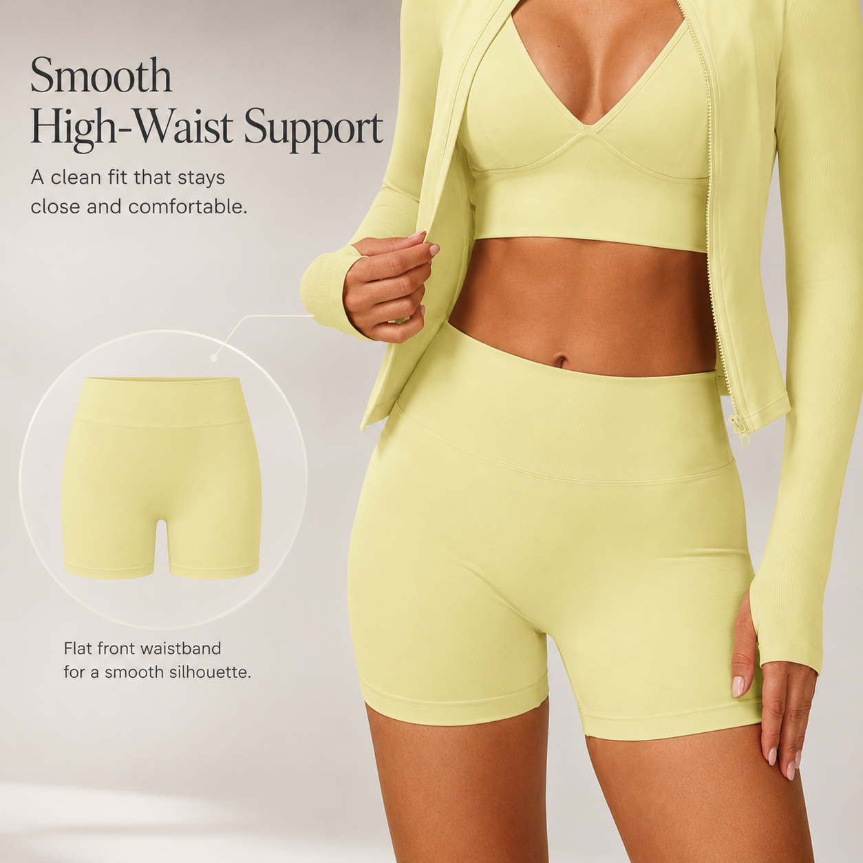 V-neck sports bra with slim straps and wide support underbust band