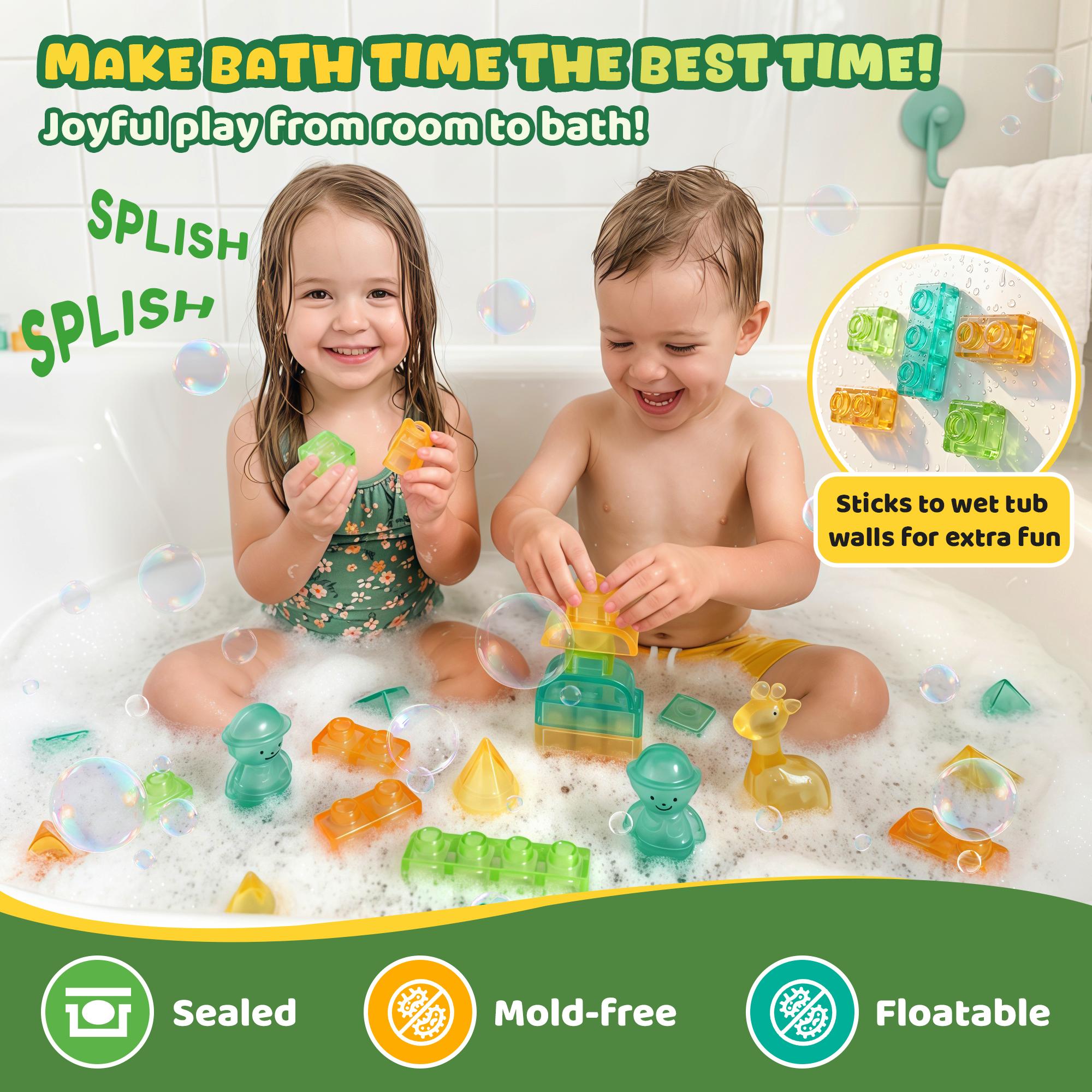 Easy-clean colorful sensory building blocks