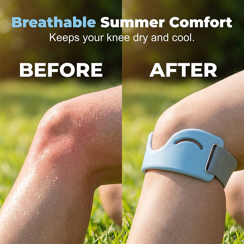 3D heat dissipation grooves silicone patella tendon strap breathable knee support