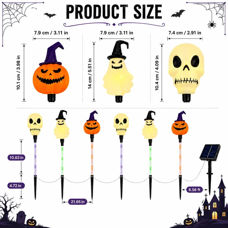 Pumpkin Ghost Skull 6PCS set product details