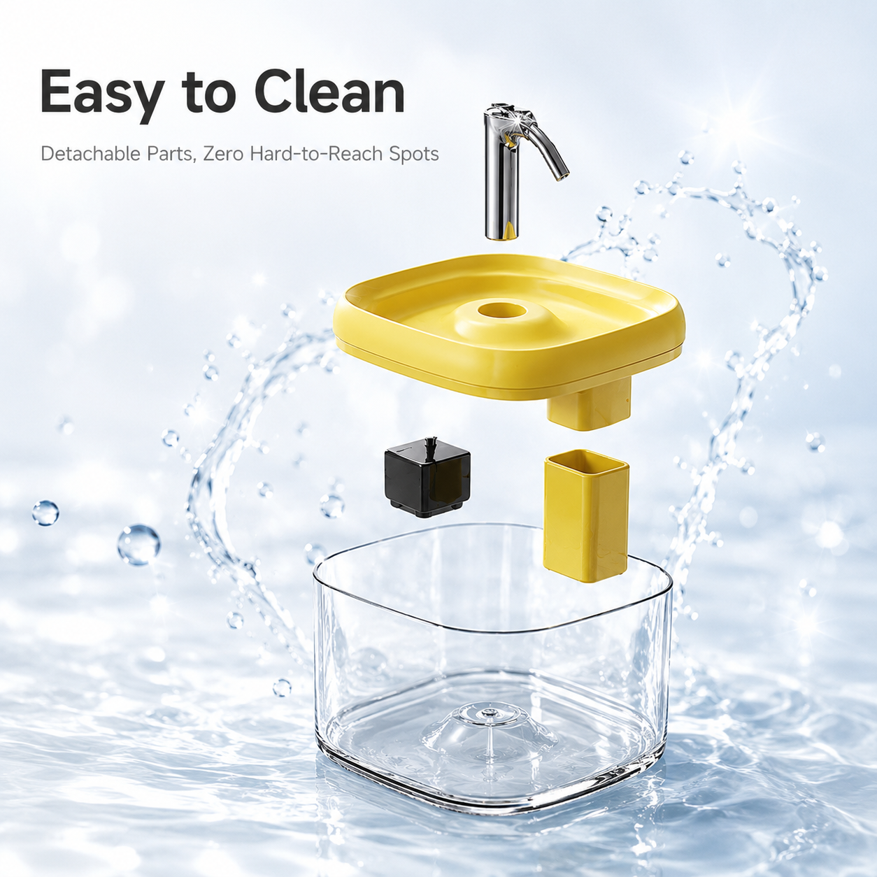 1.5L food grade PET transparent water tank capacity indicator