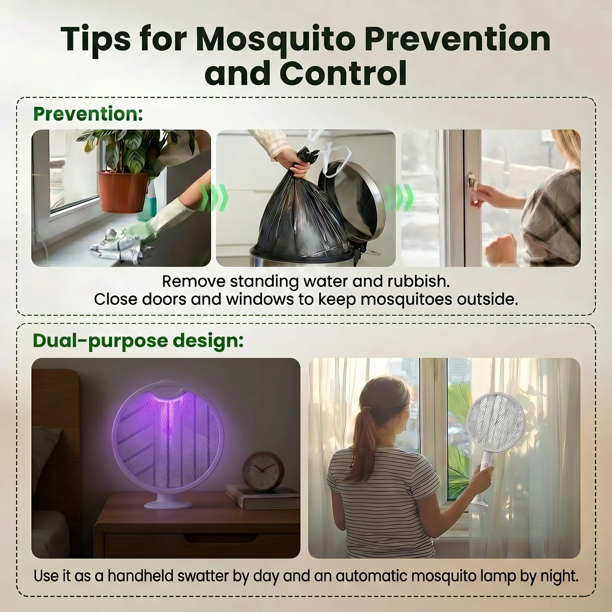 Foldable Electric Fly Swatter Racket 3000V, USB Rechargeable Bug Zapper with Purple Attractant Light, 1200mAh Portable Handheld Mosquito Killer - Kills Mosquitoes, Flies, Gnats, Wasps, Fruit Flies for Indoor Home, Backyard, Patio, Camping