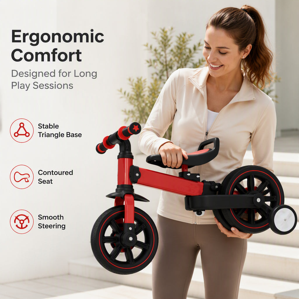Comfortable ergonomic kids tricycle seat