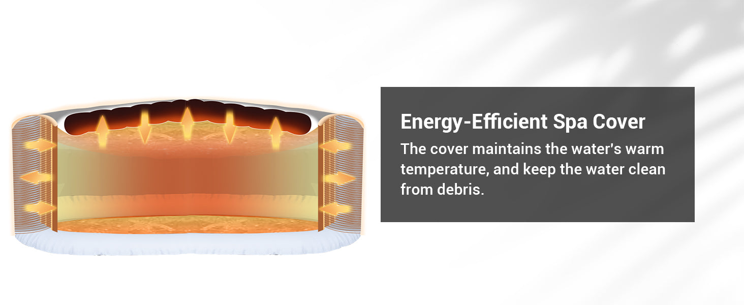 WEJOY Inflatable 2-3 Person Square Hot Tub Spa with 120 Bubble Jets