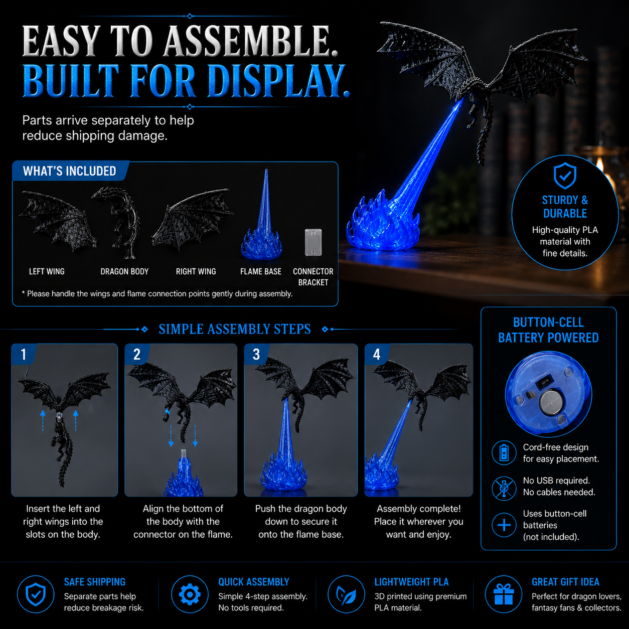 Dragon display assembly instructions