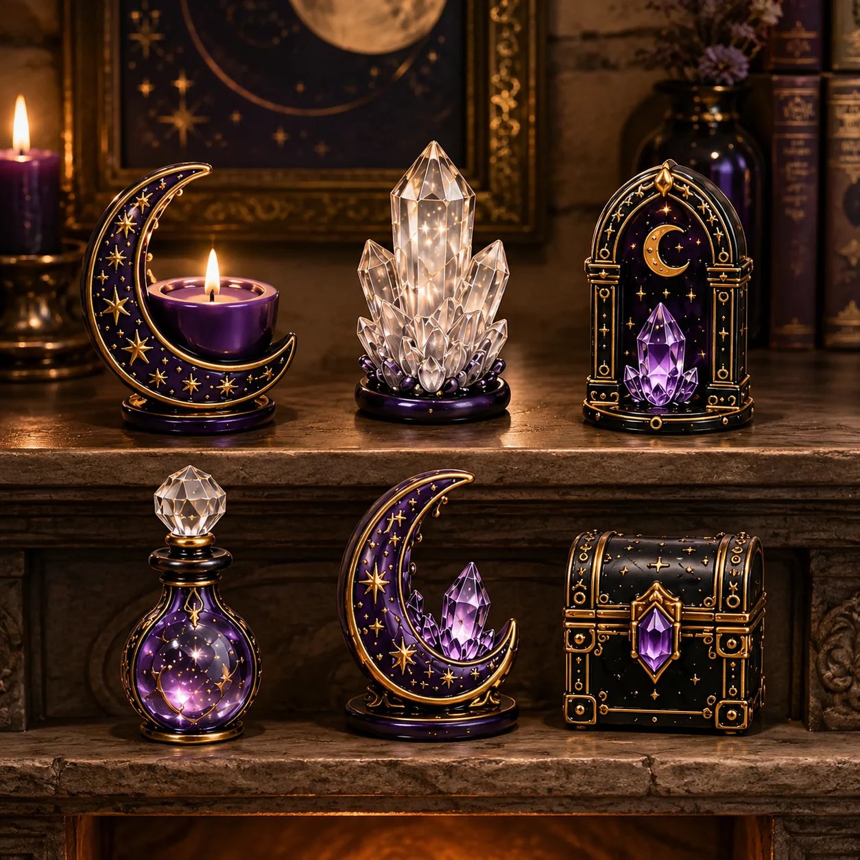 ⏳ Last Day 49% OFF – 🔮 2026 Crystal Witch Advent Calendar | 24 Days of Mystical Miniatures, Crystal-Inspired Surprises & Witchy Fantasy Charm ✨ - 2D Flat Acrylic